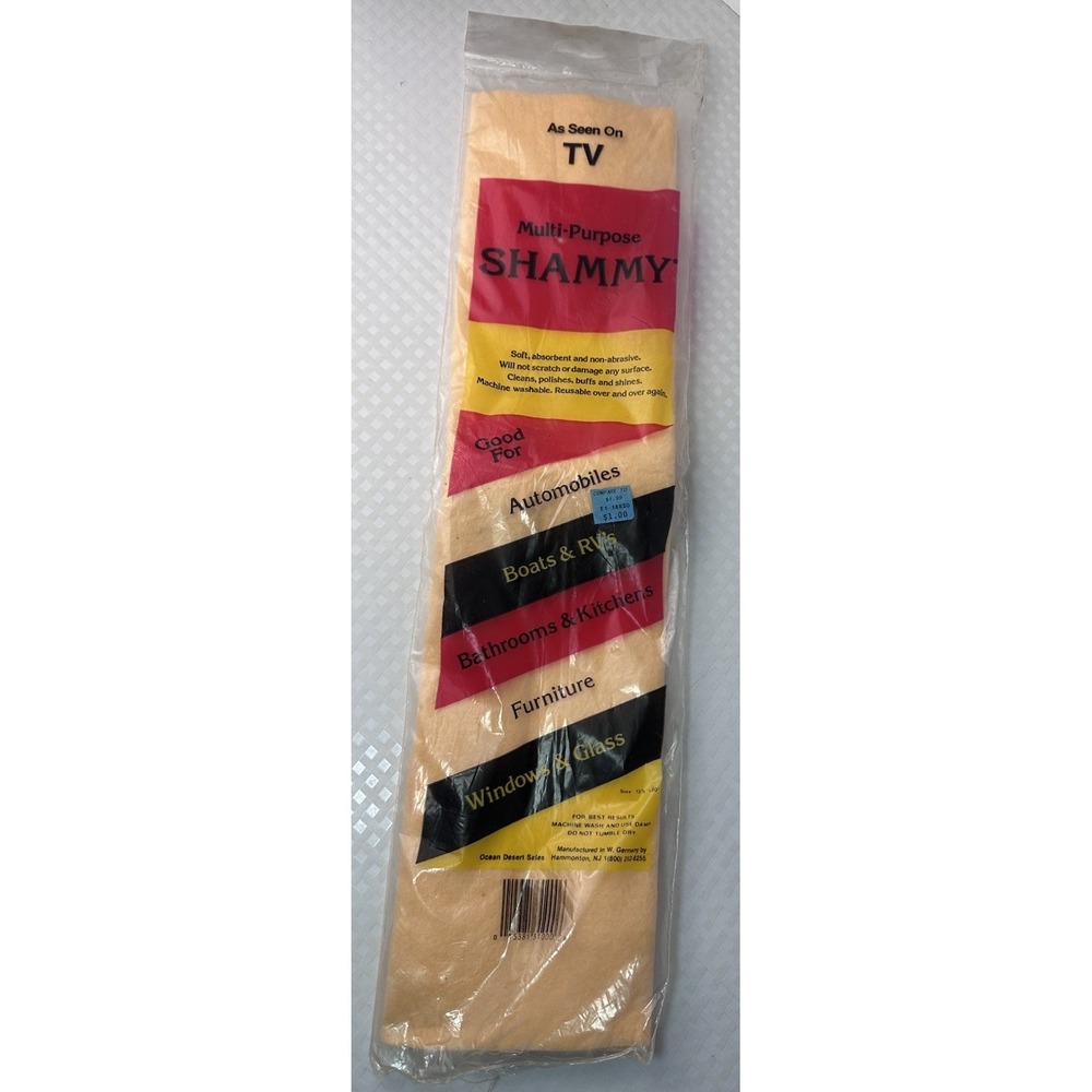 As Seen On TV Multi Purpose Shammy West Germany Vintage Cleaning Cloth Auto RV